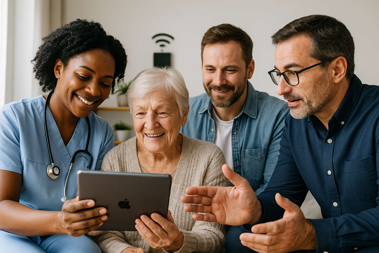 Care and technology partners working together